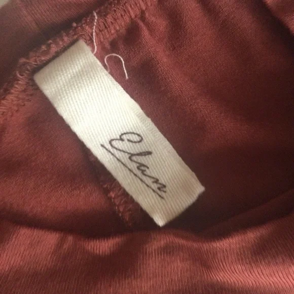 Elan Cold Shoulder Rust Swing Dress - Picture 7 of 8